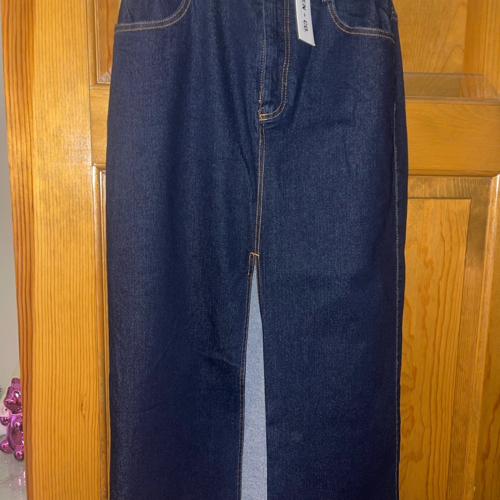 Entro Dark Blue Denim Skirt